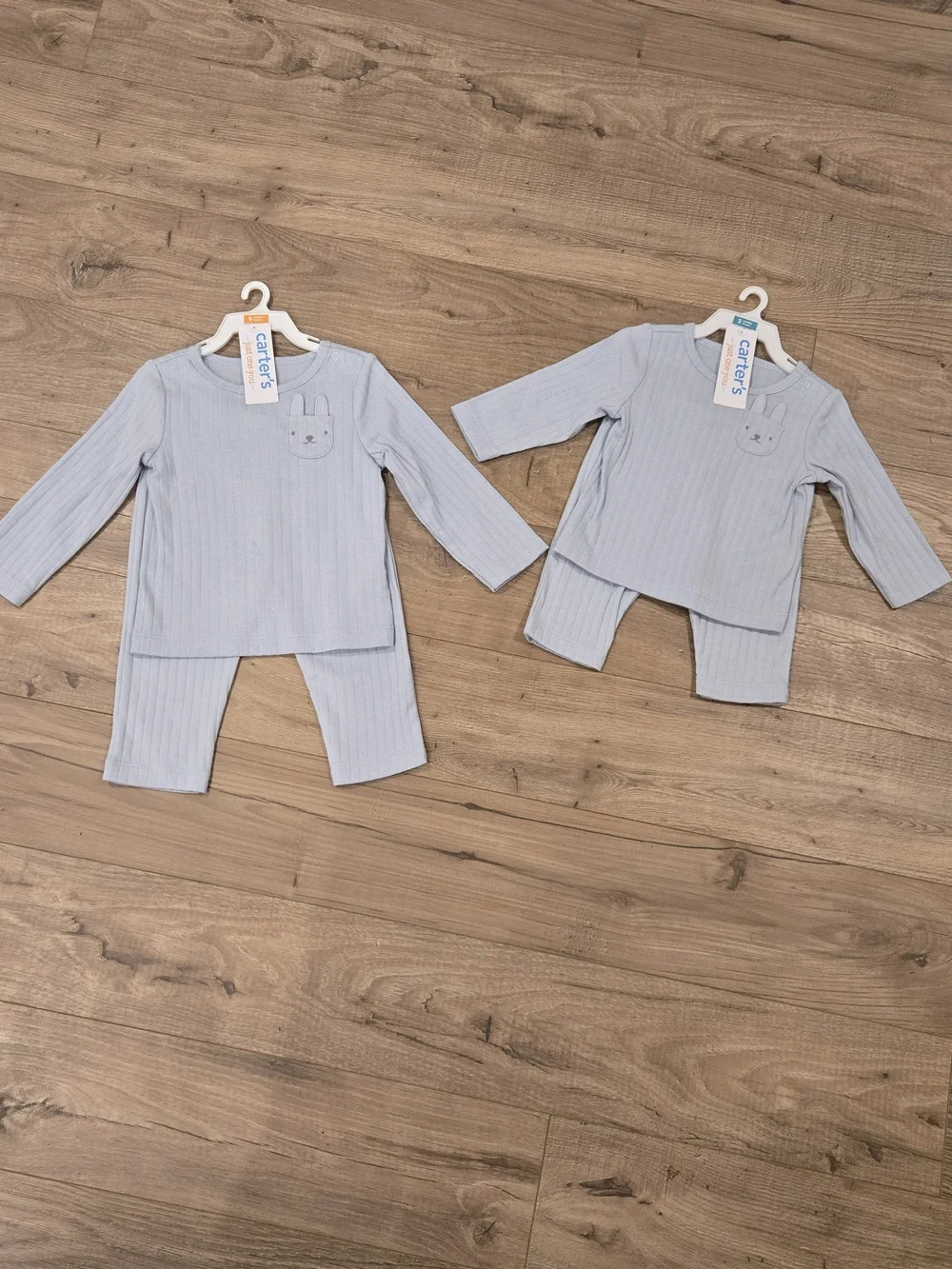NWT Carter’s Bunny Pocket Blue Baby Boy Lounge Outfit Set Multi-sizes 3M & 9M
